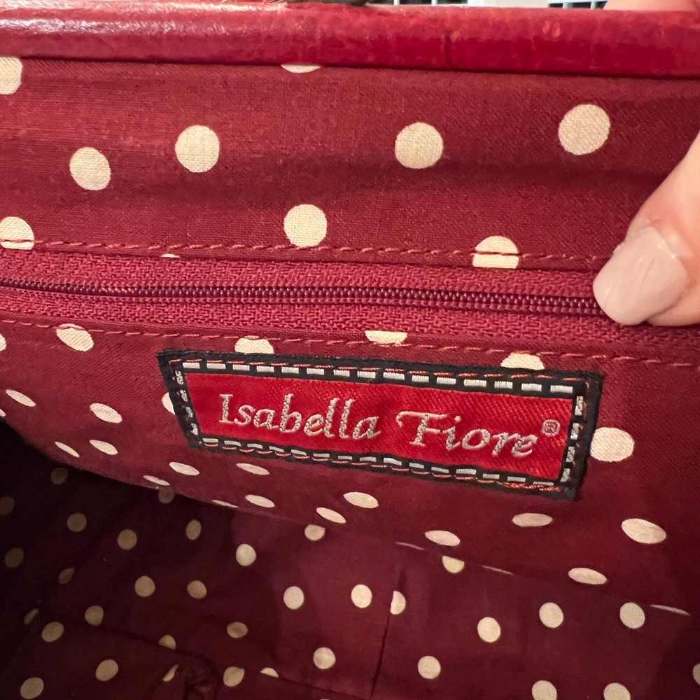 Vintage Isabella Fiore Floral Appliqué Woven Handbag – Unique Statement Bag - Picture 9 of 10